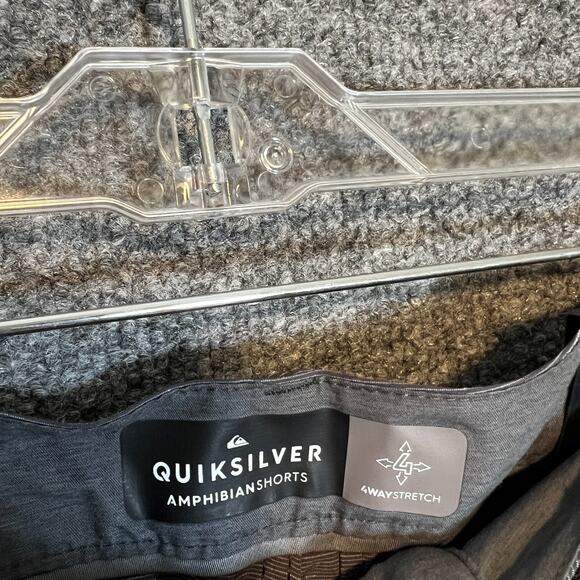 Quiksilver Board Shorts Swim Trunks Mens 29 Gray Regular Fit Amphibian NEW - Picture 5 of 10